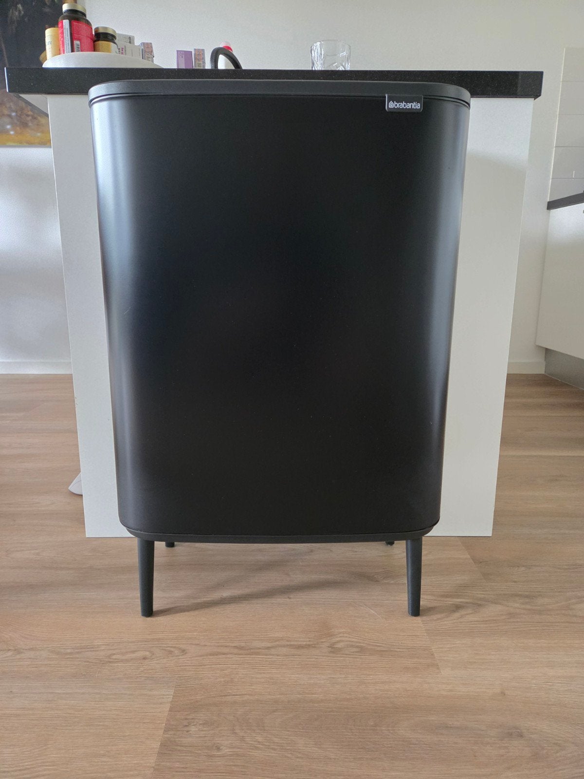 Brabantia Bo touch bin hi matt zwart black 60L, Ophalen, Zo goed als nieuw, Kunststof