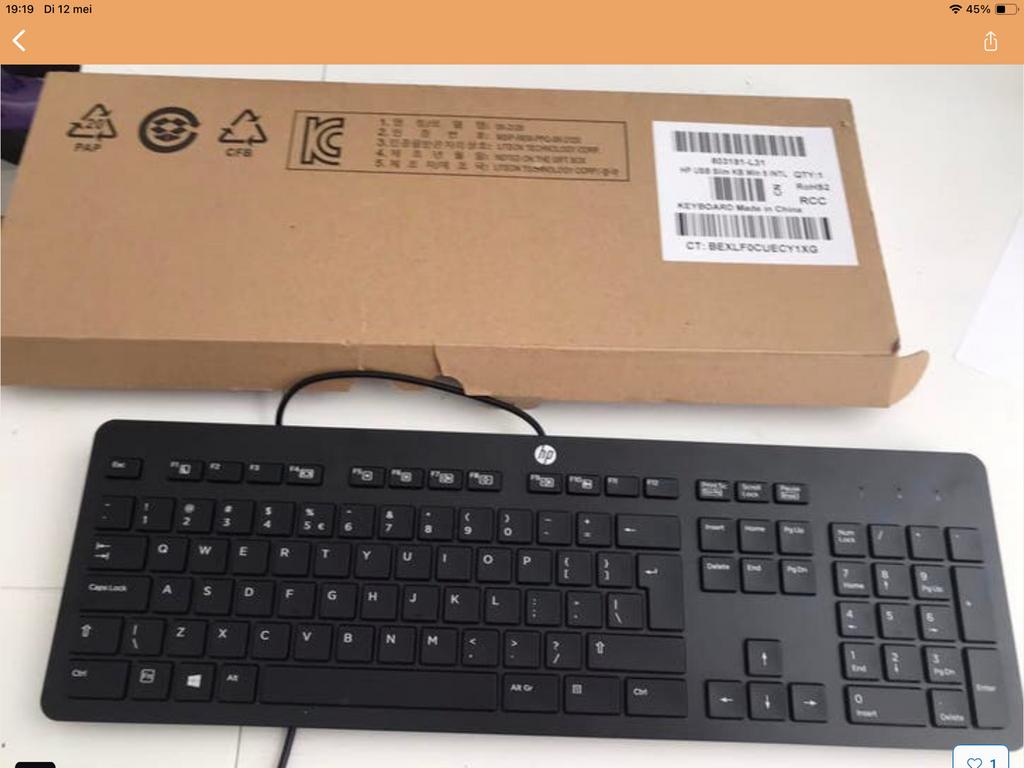 nieuw in doos HP toetsenbord, Computers en Software, Toetsenborden, Ophalen, Nieuw