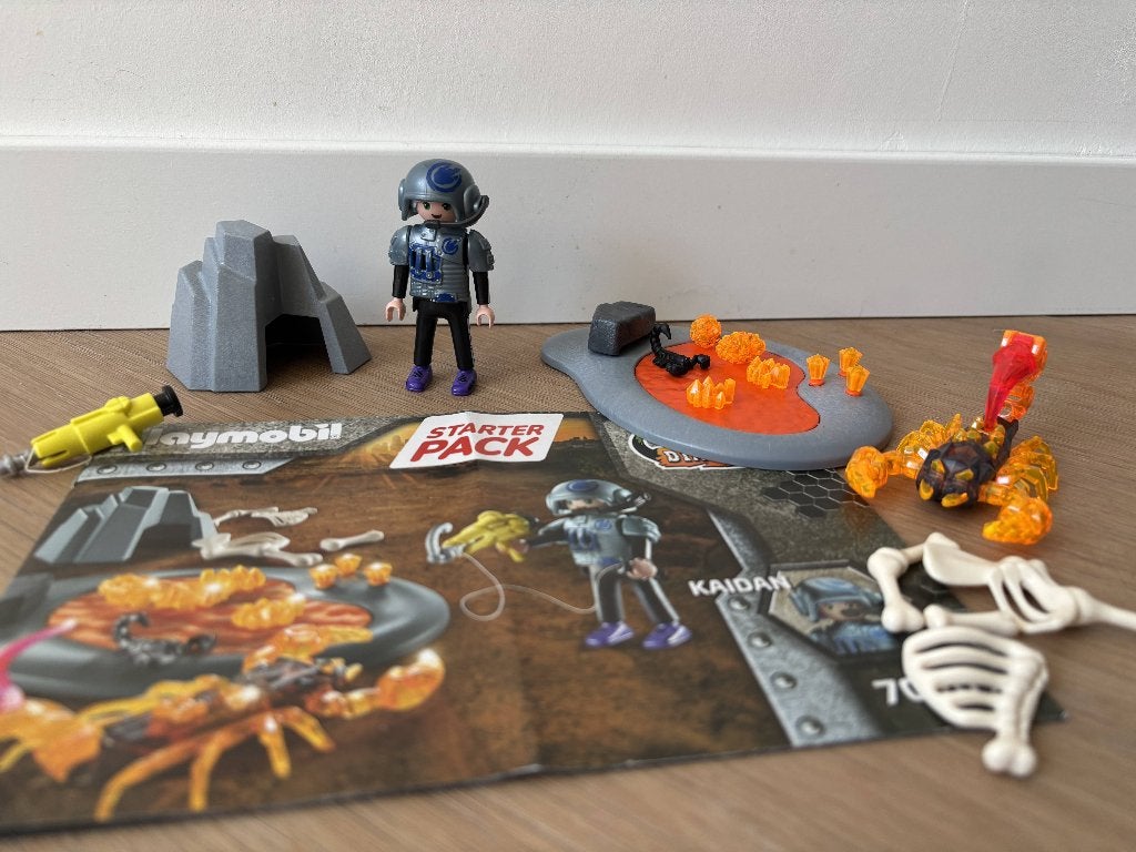 Playmobil Starterpack Gevecht tegen de vuurschorpioen 70909, Gebruikt, Complete set, Ophalen of Verzenden, Figuren