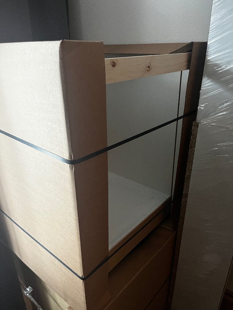 Keukenblok inbouwkast oven en onderkast met planken, Ophalen, Wit, Nieuw, 50 tot 100 cm