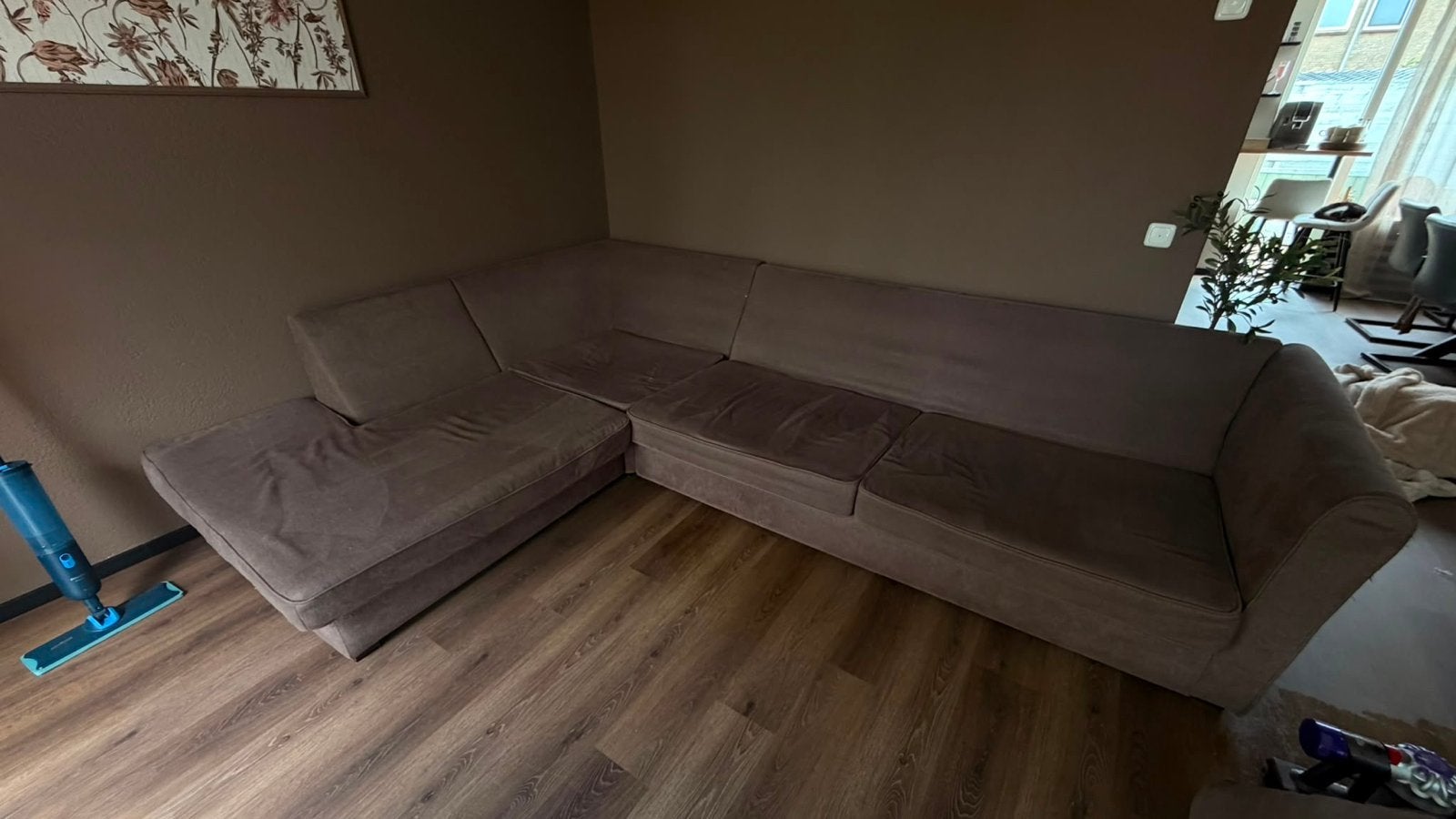 Comfortabele Hoekbank - SPECIALE MATRASKERNEN IN ZITGEDEELTE, Ophalen, Gebruikt, 100 tot 125 cm, Hoekbank