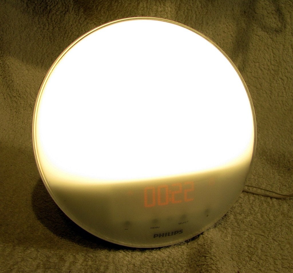 Philips HF3520 LED wake-up light, Witgoed en Apparatuur, Wekkers, Ophalen, Gebruikt, Digitaal