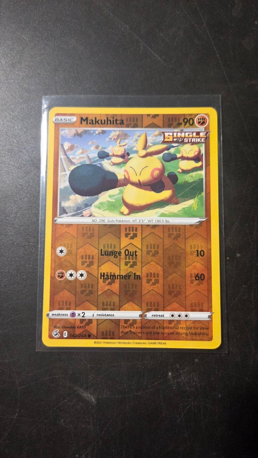 Makuhita 142/264 Reverse Holo - Fusion Strike, Verzenden, Zo goed als nieuw, Losse kaart, Foil