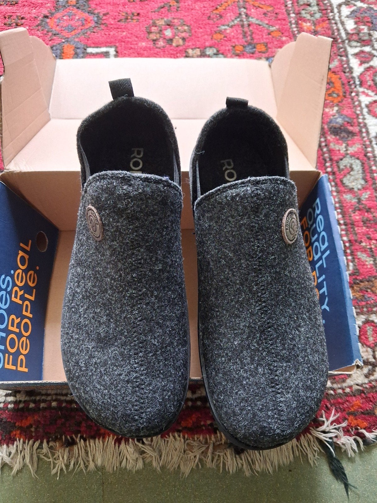 Pantoffels merk Rohde, dames,  nieuw, , grijs  40/41, Ophalen of Verzenden, Nieuw, Grijs, Pantoffels of Sloffen