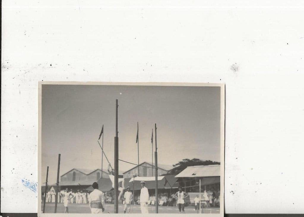 Ned Indie Belawan Marine Sportfeesten Polsstokhoogspringen 4, Verzamelen, Ophalen of Verzenden, 1920 tot 1940, Ongelopen, Buiten Europa
