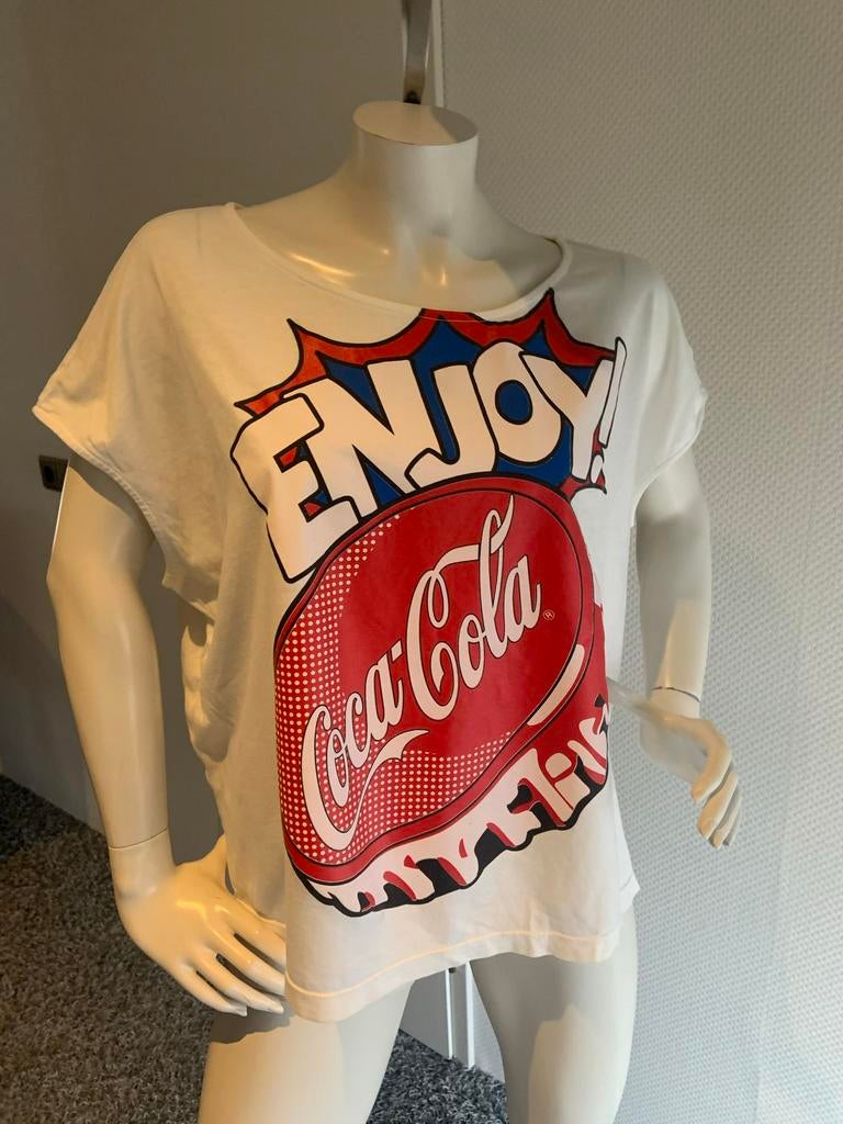 Shop art shirt ruim vallend xs, Kleding | Dames, ., Wit, Ophalen of Verzenden, Zo goed als nieuw
