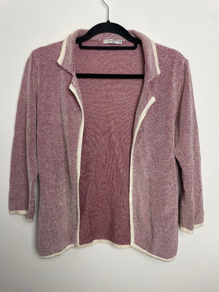 Circolo 1901 gebreid vest rood met wit maat S, Maat 38/40 (M), Info@sgl-srl.it, Ophalen of Verzenden, Zo goed als nieuw
