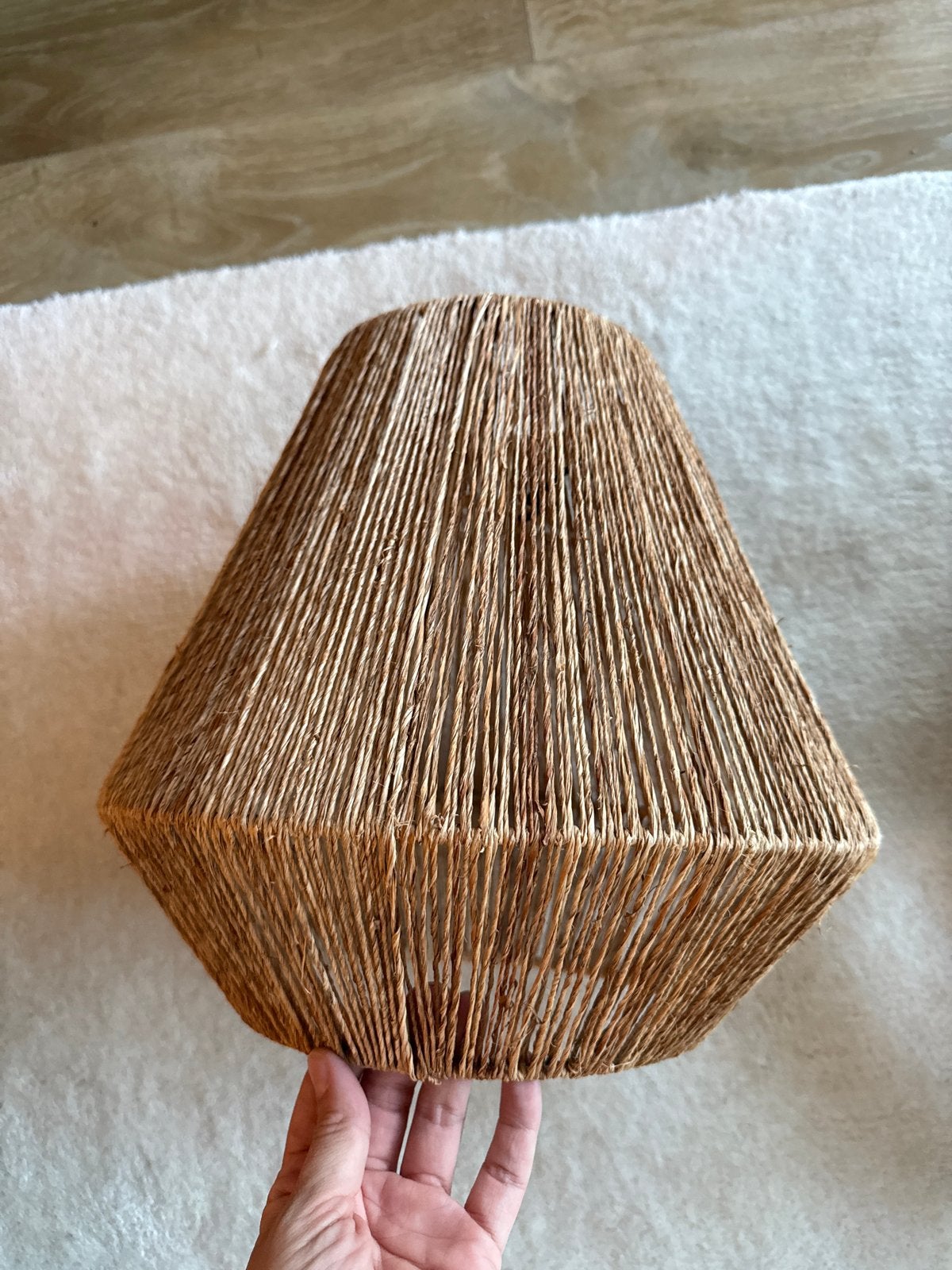 Juten lampenkap, naturel, zo goed als nieuw, 31 cm, Bruin, Natuurlijk materiaal, Zo goed als nieuw