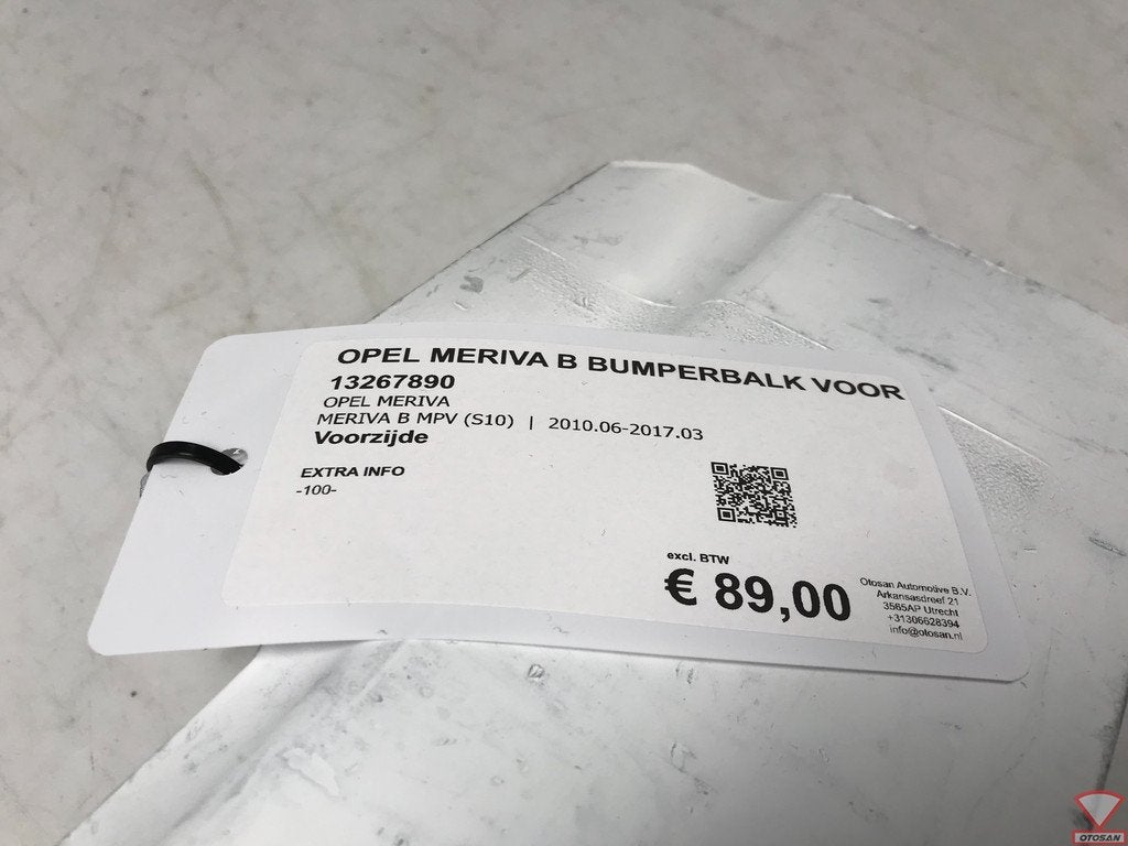 Opel Meriva B Bumperbalk Voor Origineel! 13267890, Gebruikt, Voor, Opel Automobile GmbH, Ophalen of Verzenden