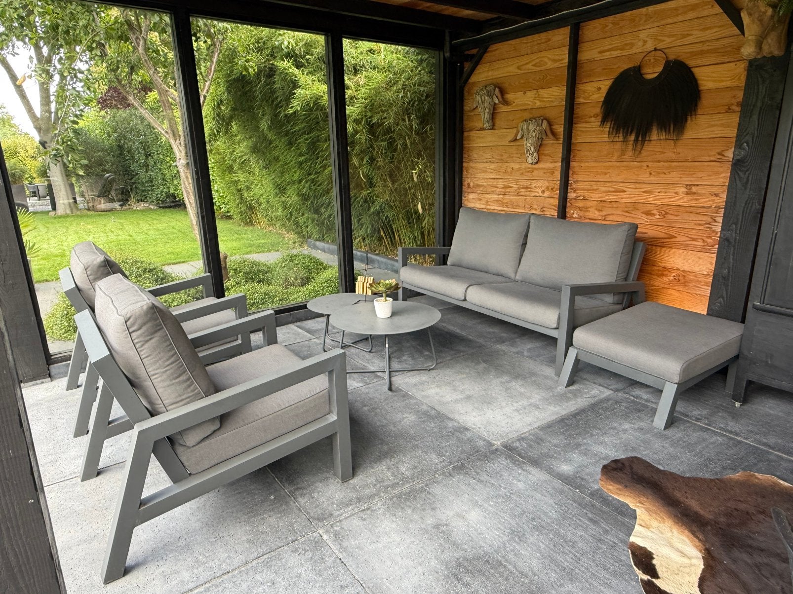 Prachtig 4 Seasons Outdoor Loungeset - Aluminium!, Ophalen, 5 zitplaatsen, Aluminium, Zo goed als nieuw