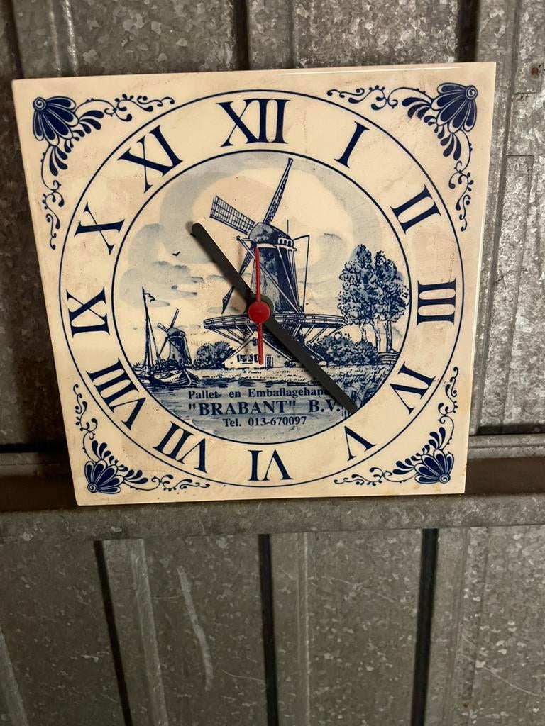 Oude Delfs blauwe klok, Antiek en Kunst, Ophalen