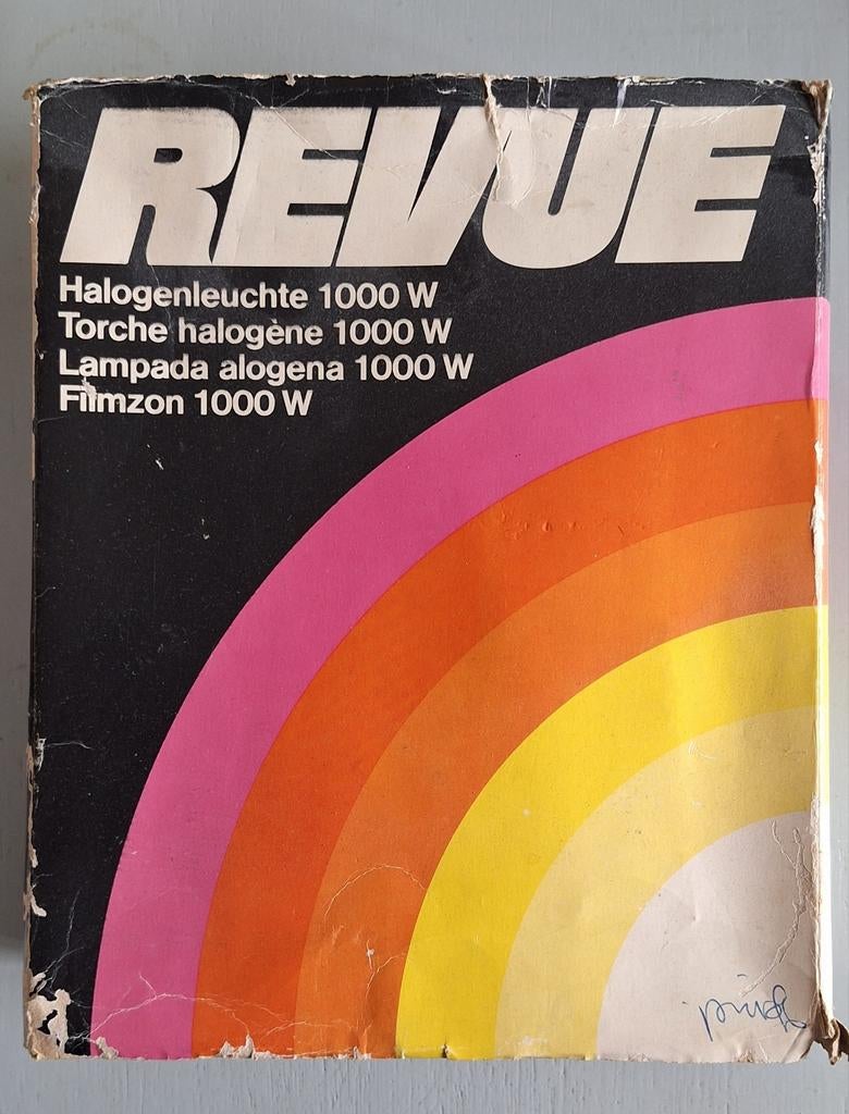 Revue Halogeenlamp 1000W - Vintage Fotostudio Verlichting, Ophalen, Gebruikt, Lamp of Flitsset