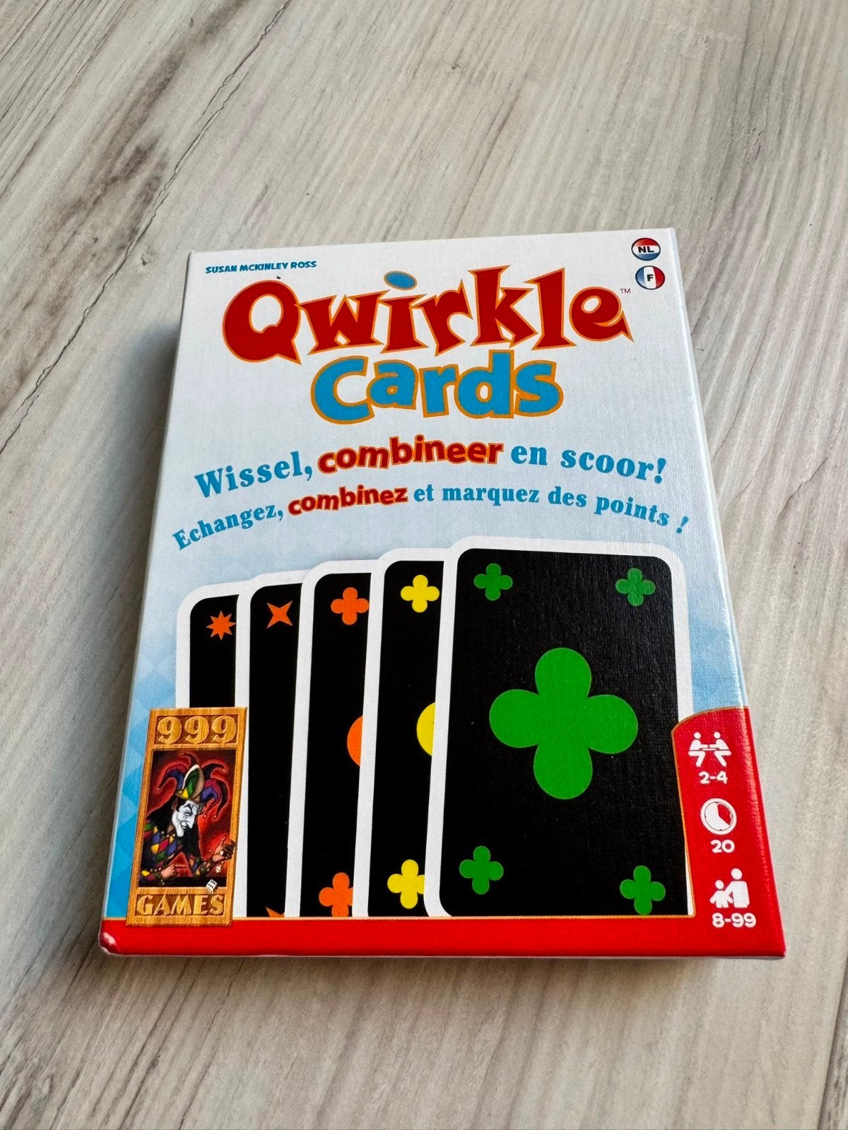 Qwirkle Cards - Compleet & 1x gespeeld, Een of twee spelers, Ophalen of Verzenden, Zo goed als nieuw, 999 Games