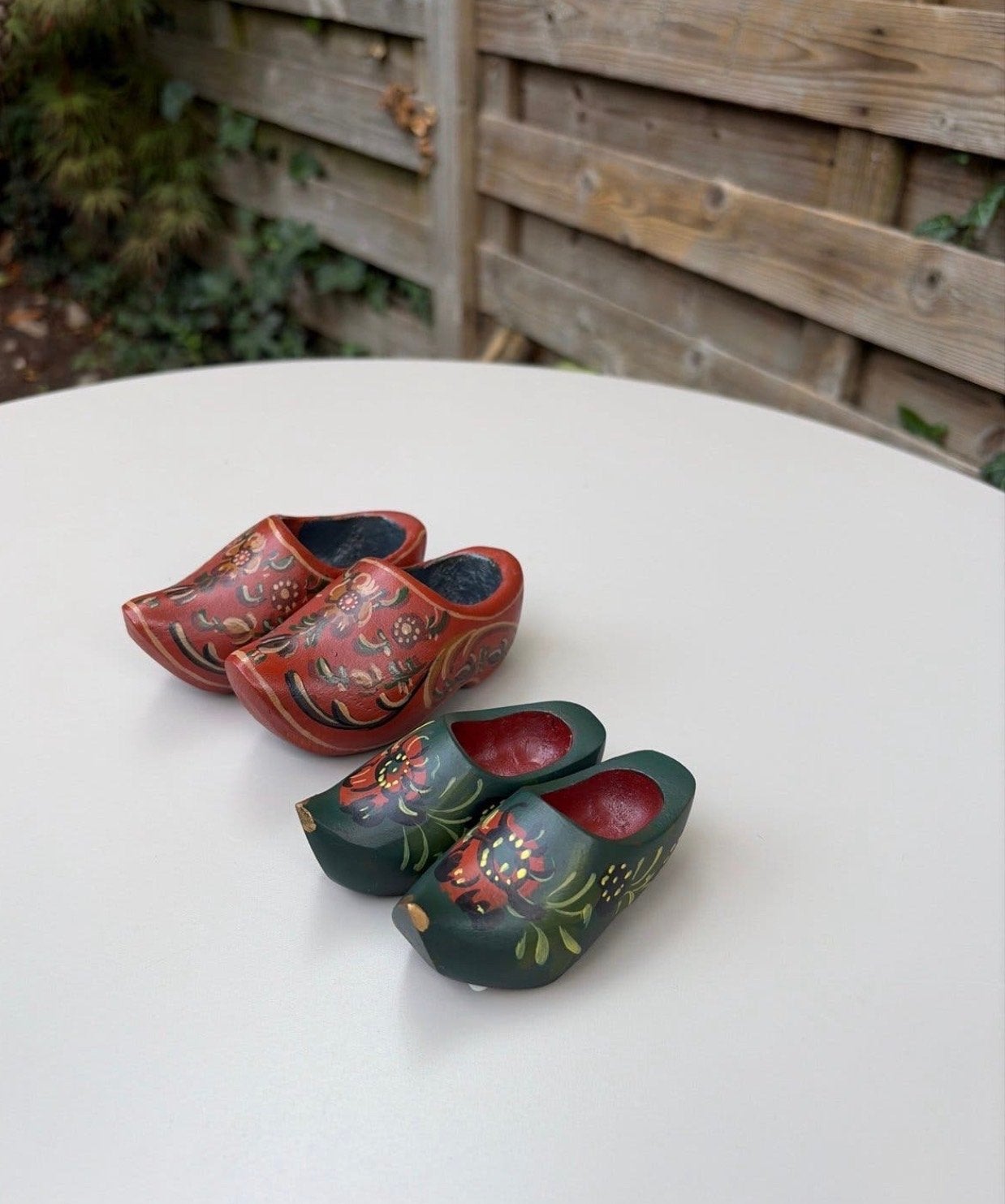 Vintage Hindelooper Klompjes - Handgeschilderd 1964, Antiek en Kunst, Ophalen of Verzenden