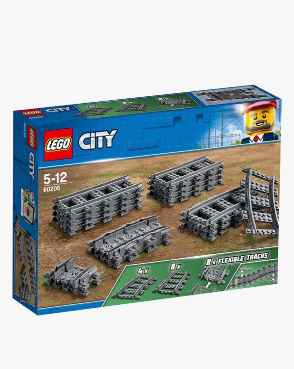Lego trein rails 60205 - Tracks & Curves met doos - TS22, Lego, Lego, City, Lego