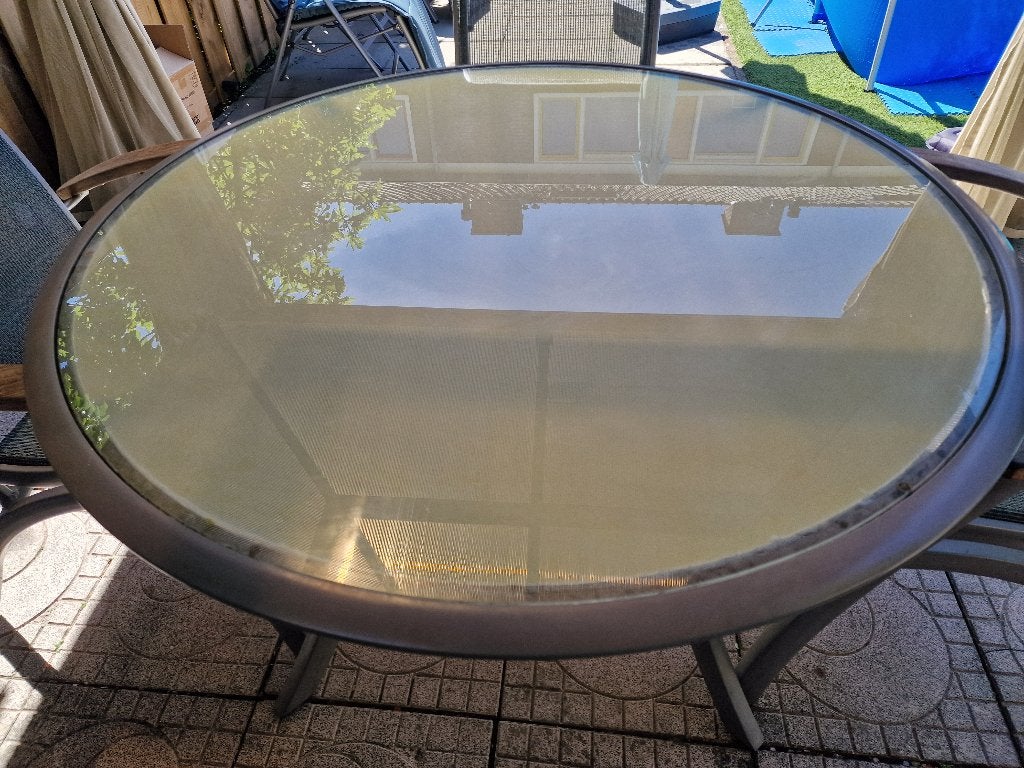 Hartman Prestige ronde tuinset., Ophalen, 4 zitplaatsen, Gebruikt, Aluminium