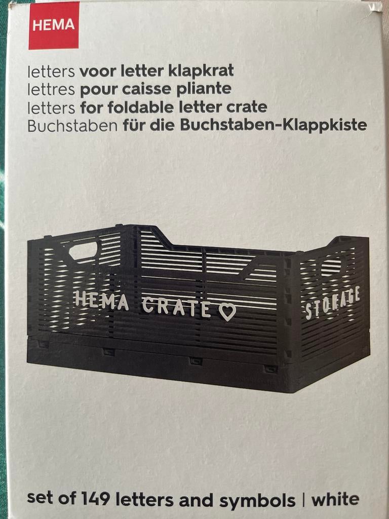 Hema Letters voor Klapkrat - 149 Stuks Wit, Ophalen of Verzenden, Nieuw