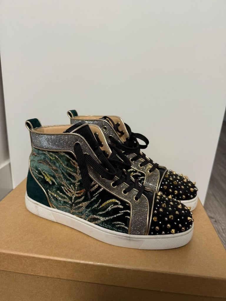 Christian louboutin hightop heren, Overige kleuren, Ophalen of Verzenden, Zo goed als nieuw, Veterschoenen
