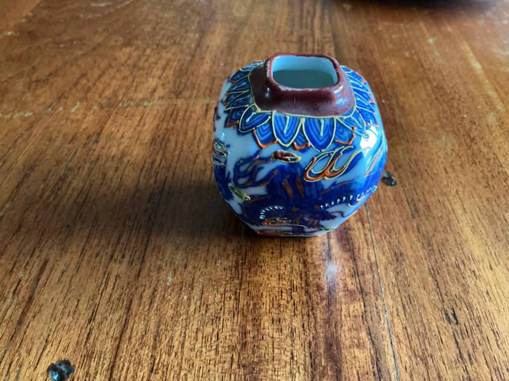 CHINEES DRAKENVAASJE, BLAUW, Ophalen of Verzenden