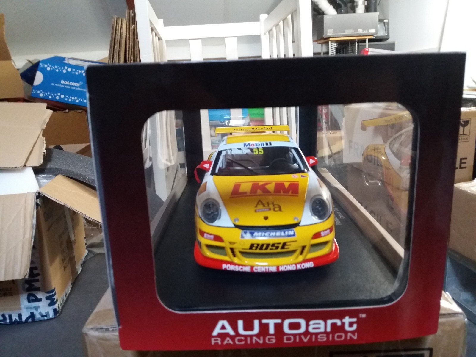 Autoart 1/18 Porsche 911 997 GT3 CARRERA Cup Asia, Hobby en Vrije tijd, Modelauto's | 1:18, Ophalen of Verzenden, Zo goed als nieuw