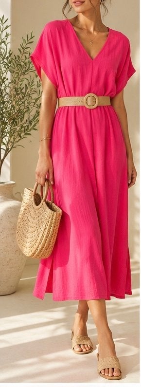 Nieuwe Sweet Jewellery roze jurk met riem, Ophalen of Verzenden, Nieuw, Roze, Onder de knie