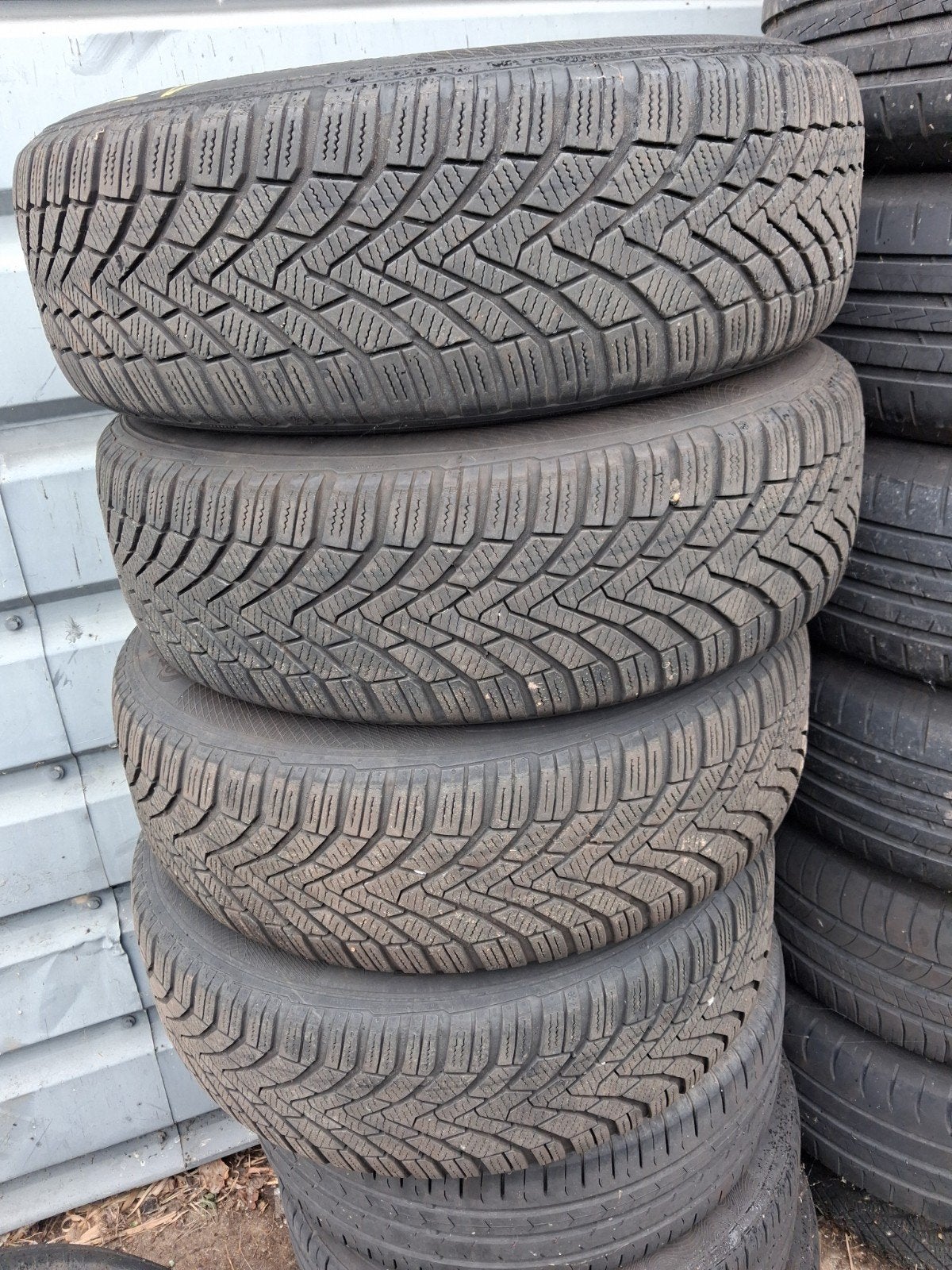 Winterbanden met velgen 195/65/15 voor Golf 5/6 VW, Auto-onderdelen, Gebruikt, 15 inch, Banden en Velgen, Personenwagen