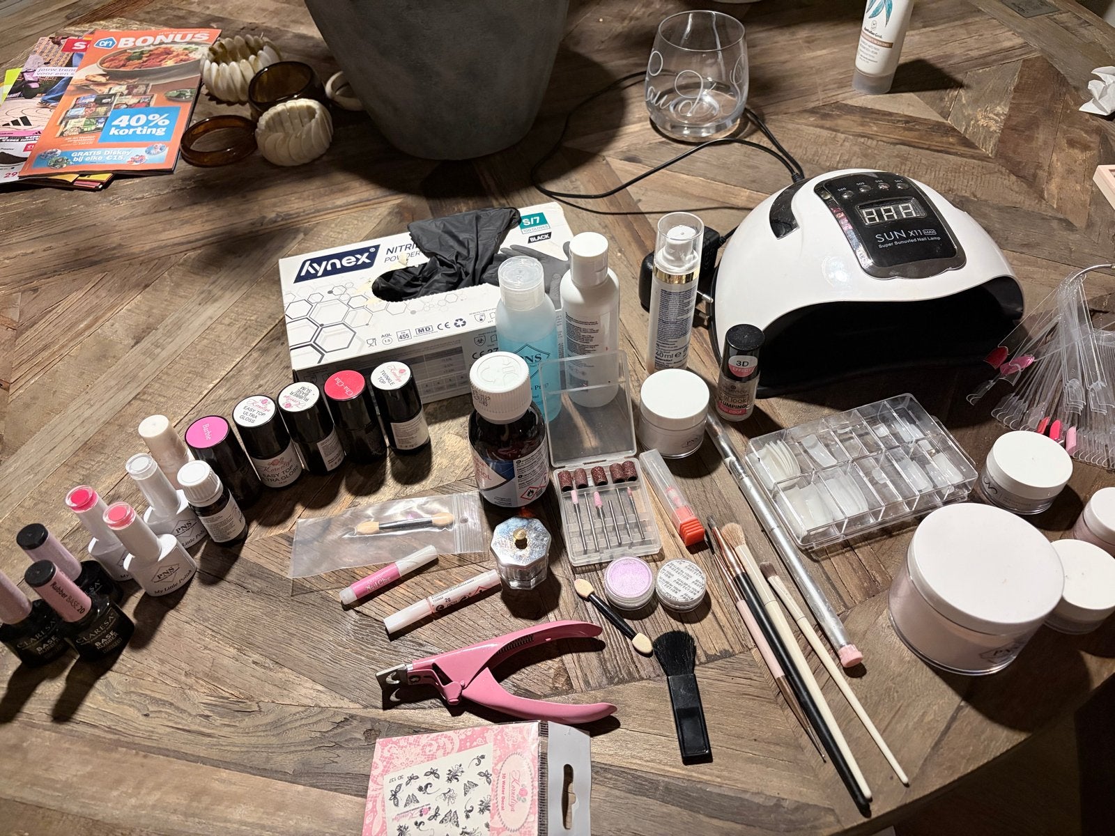 Complete nagelset met UV-lamp en acrylpoeder, Ophalen of Verzenden, Zo goed als nieuw, Overige typen