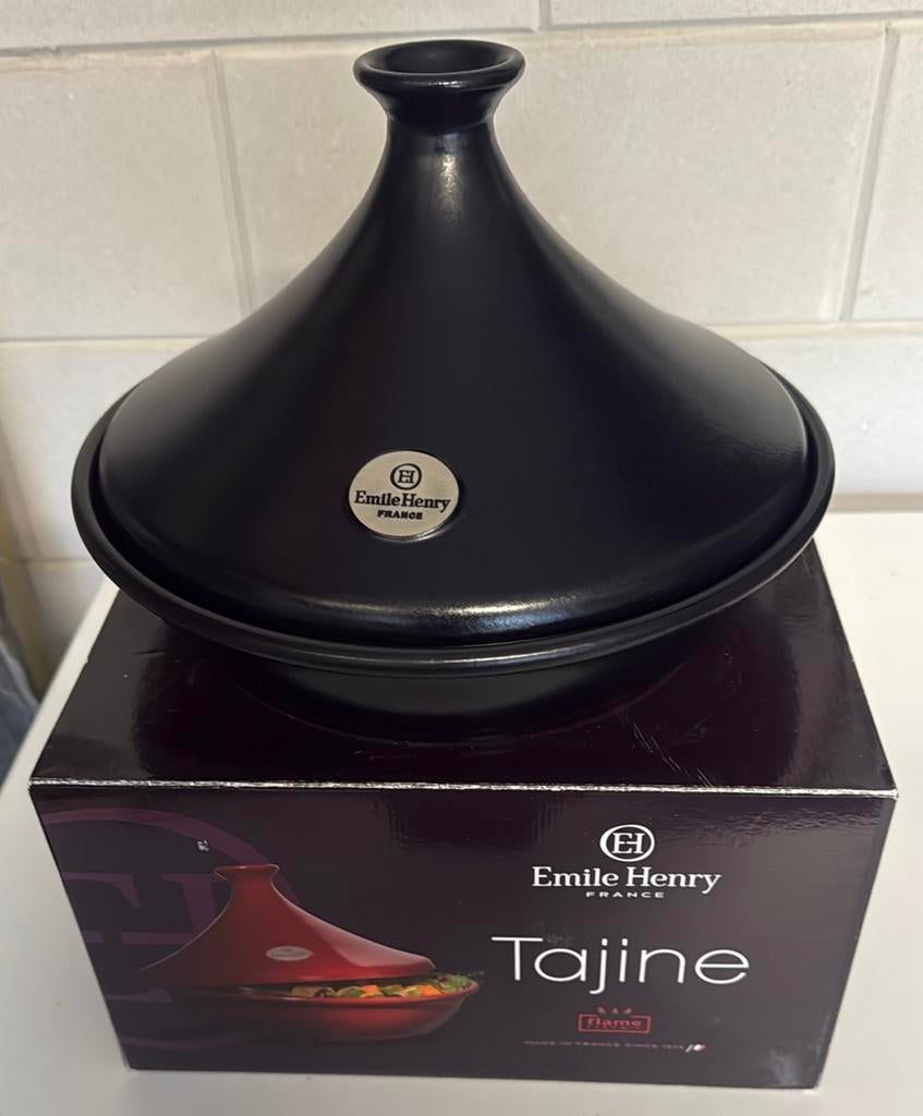 Emile Henry Tajine, aardewerk, 32 cm, Ophalen, Zo goed als nieuw