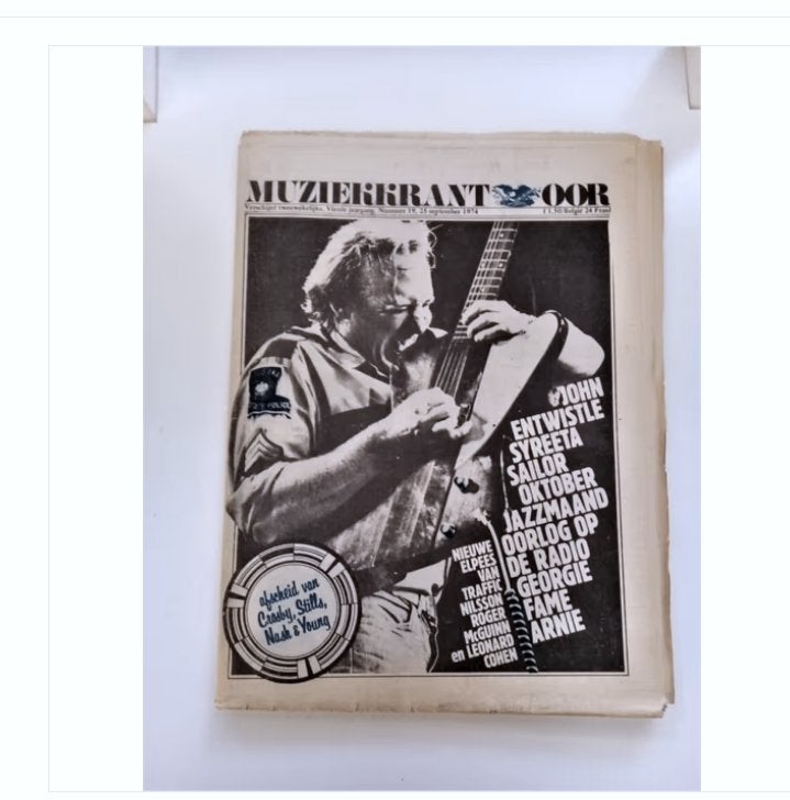 oor nr.19 *1974*-Crosby stills nash & young cover, Ophalen of Verzenden, Gelezen, Muziek, Film of Tv
