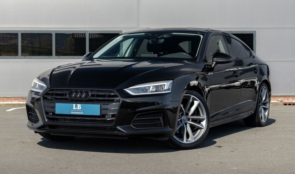 Audi A5 Sportback, 40 TFSI, Sport, Led/keyless, Auto's, Audi, Gebruikt, 4 cilinders, Zwart, Bedrijf