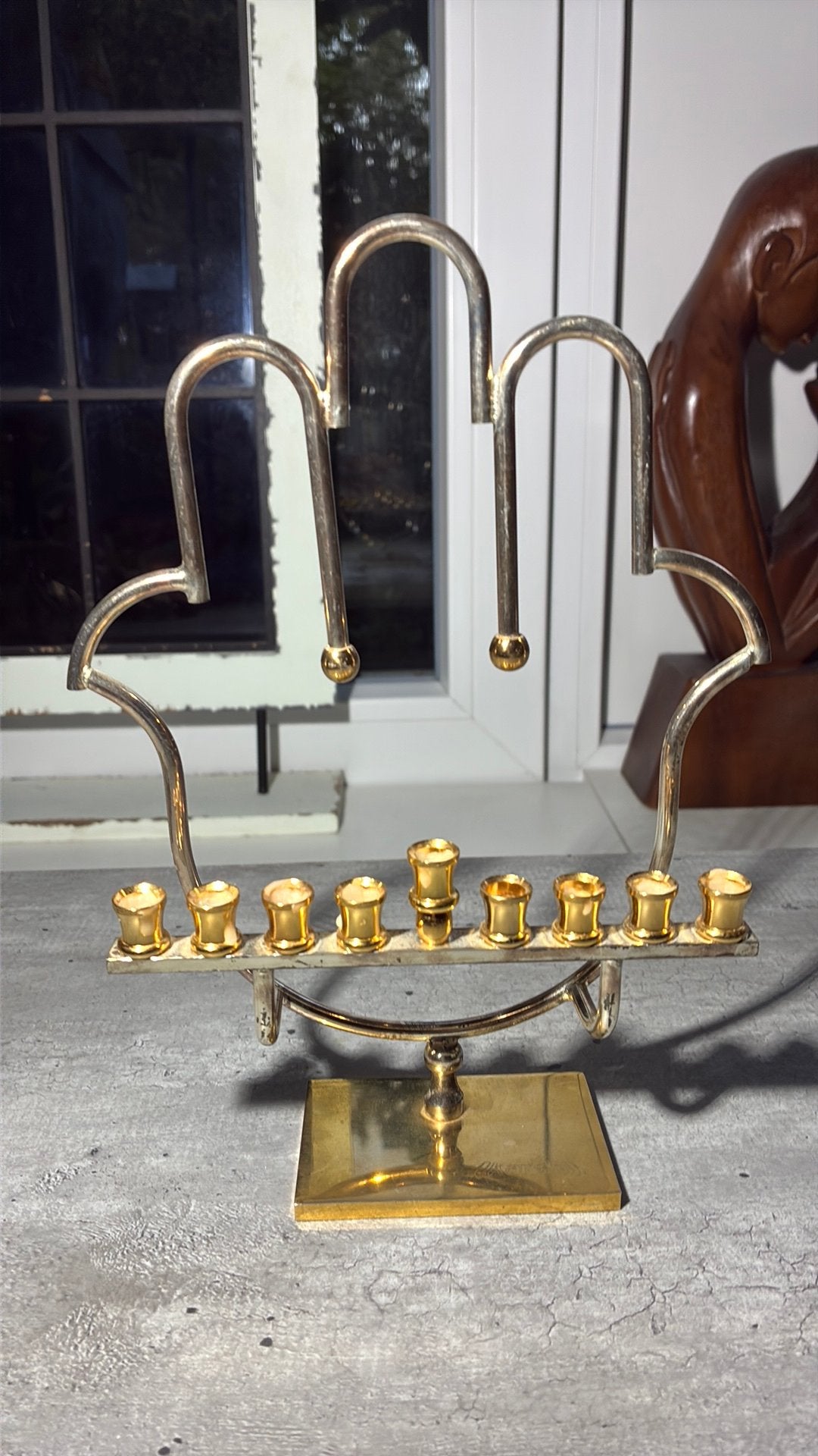 Chanoeka kandelaar “koning Davids harp”, Ophalen of Verzenden
