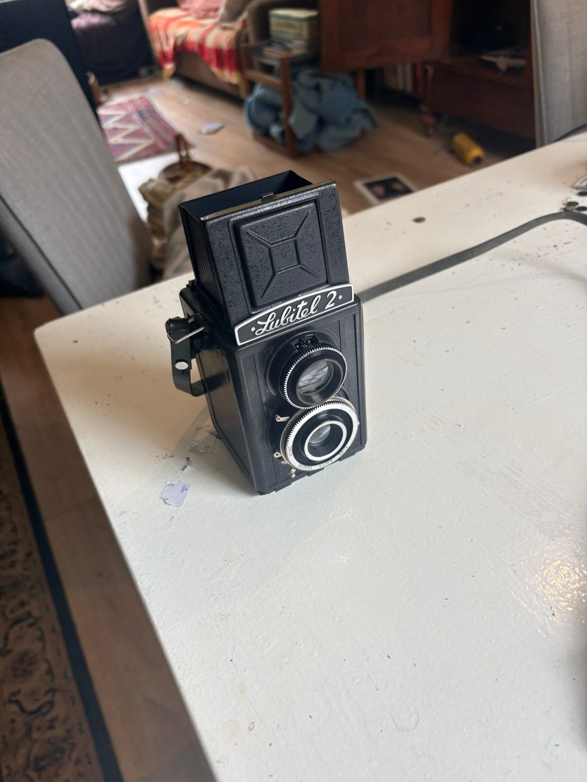 Lubitel 2 – vintage 6x6 twee-oog camera, Ophalen of Verzenden, Filmcamera