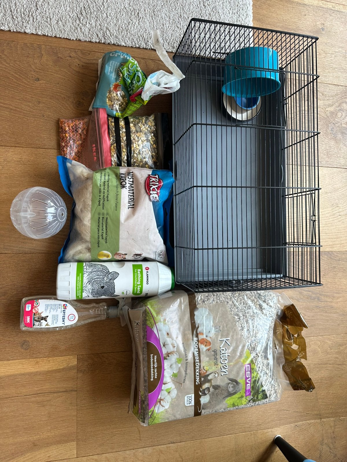 Hamster spullen - Kooi, voeding, katoen en meer, Ophalen, Zo goed als nieuw