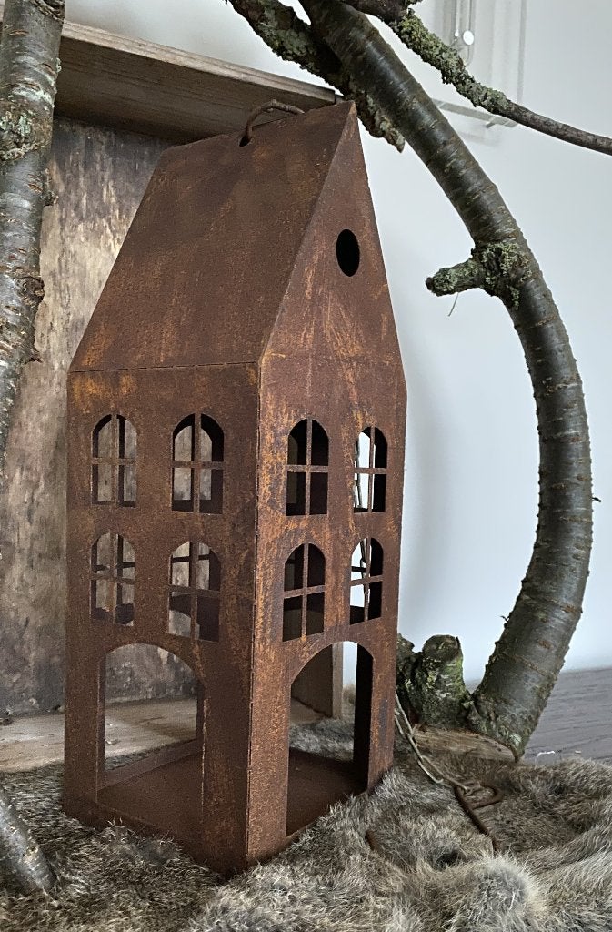 Lantaarn, vogelvoerhanger, huisje, hangend metaal, Dieren en Toebehoren, Robanjer, Overige typen, Nieuw, Ophalen of Verzenden