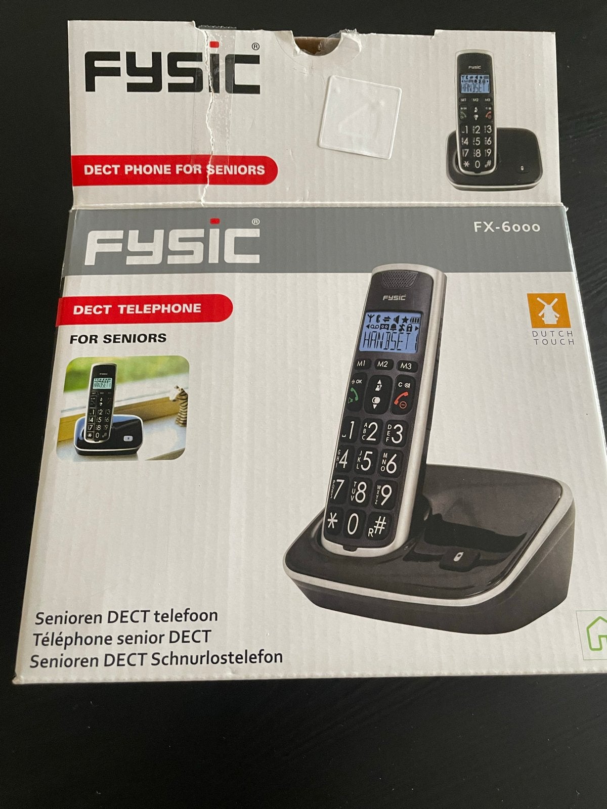 Fysic senioren DECT telefoon FX-6000, z.g.a.n., Ophalen of Verzenden, Zo goed als nieuw, 1 handset