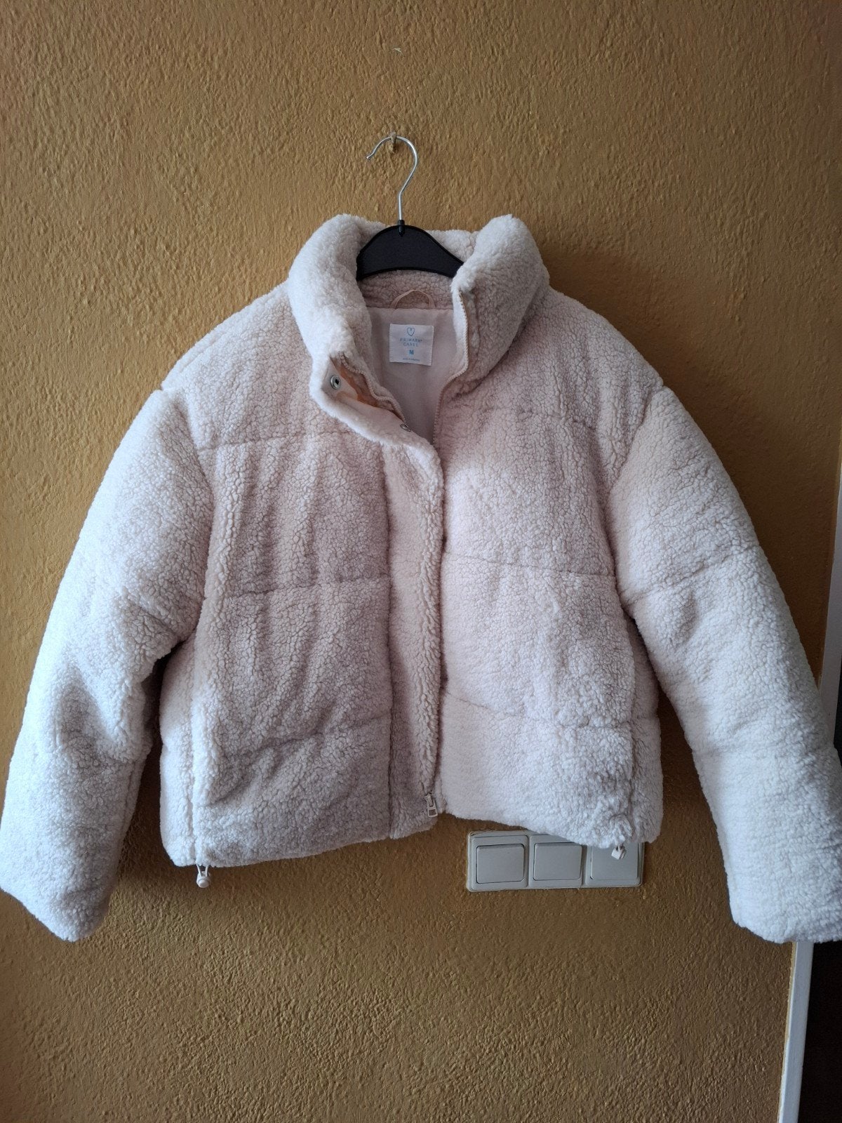 Teddy jas maat M, Kleding | Dames, Jassen | Winter, Maat 38/40 (M), Primark, Wit, Ophalen of Verzenden