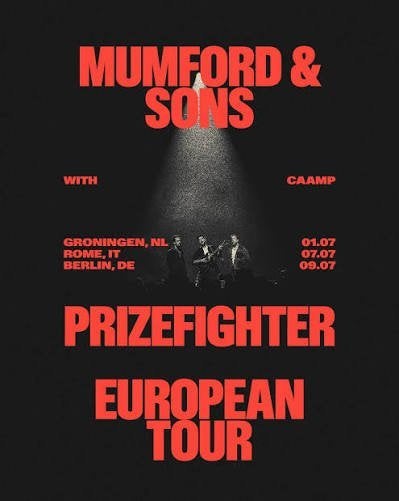 Tickets Mumford en Sons, Twee personen, Juli