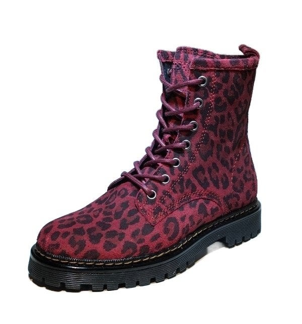 GIGA maat 36 lerenlaarsje/rits rood animal - SUPER SALE, Heerenweg 6 Katijk, Schoenen, Nieuw, Giga