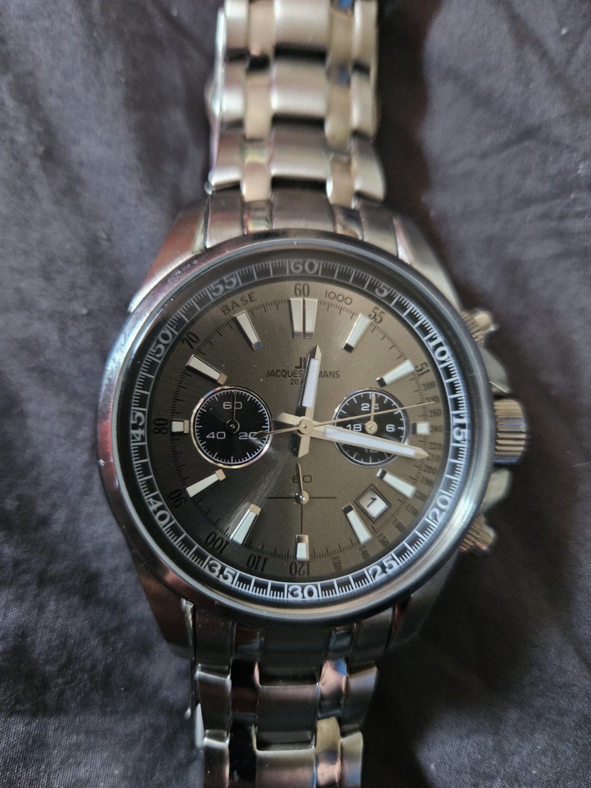Mooie herenhorloge  Chronograph Silver, Ophalen of Verzenden, Staal, Overige merken