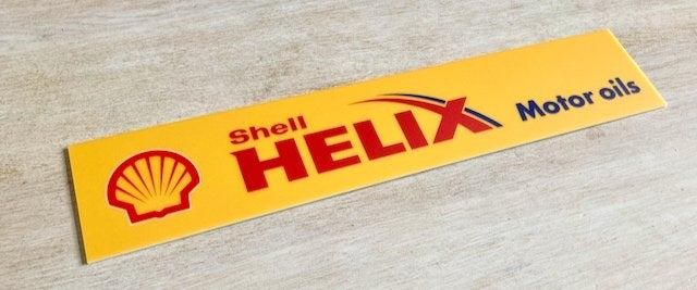 SHELL HELIX     reclamebord kunststof  50 x10 cm.jpeg, Ophalen of Verzenden, Zo goed als nieuw, Auto's