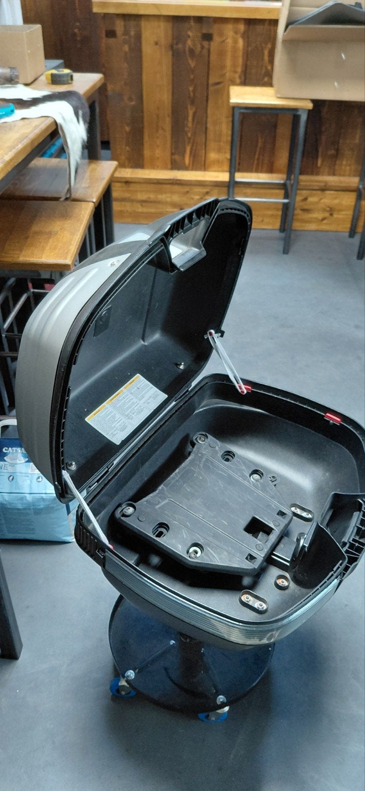 Honda transalp xl700 topkoffer met grondplaat en 2 sleutels, Ophalen of Verzenden, Gebruikt
