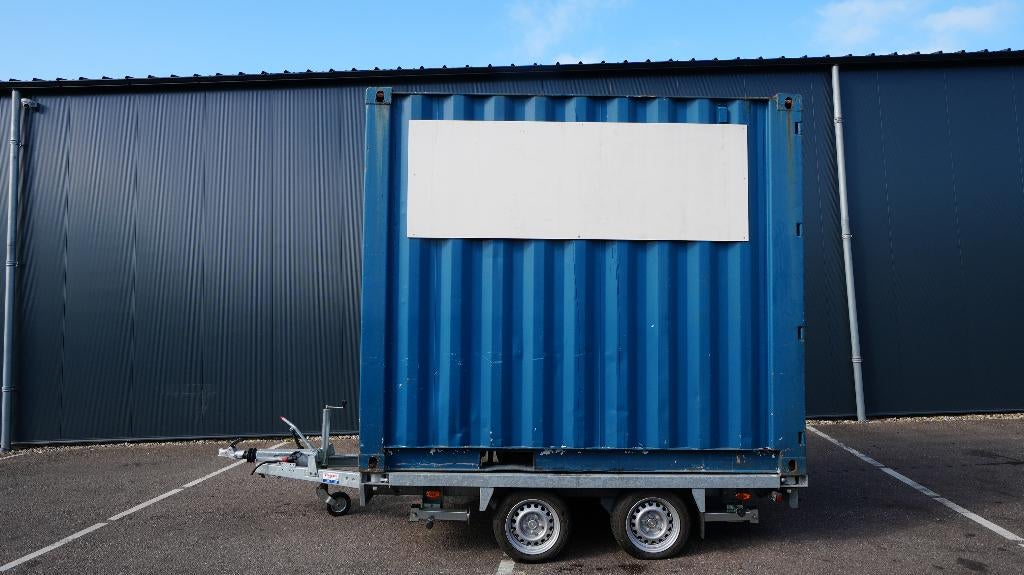 Oosterwijk 3.500KG aanhanger incl. 10ft container twistlocks, Ophalen, Zo goed als nieuw