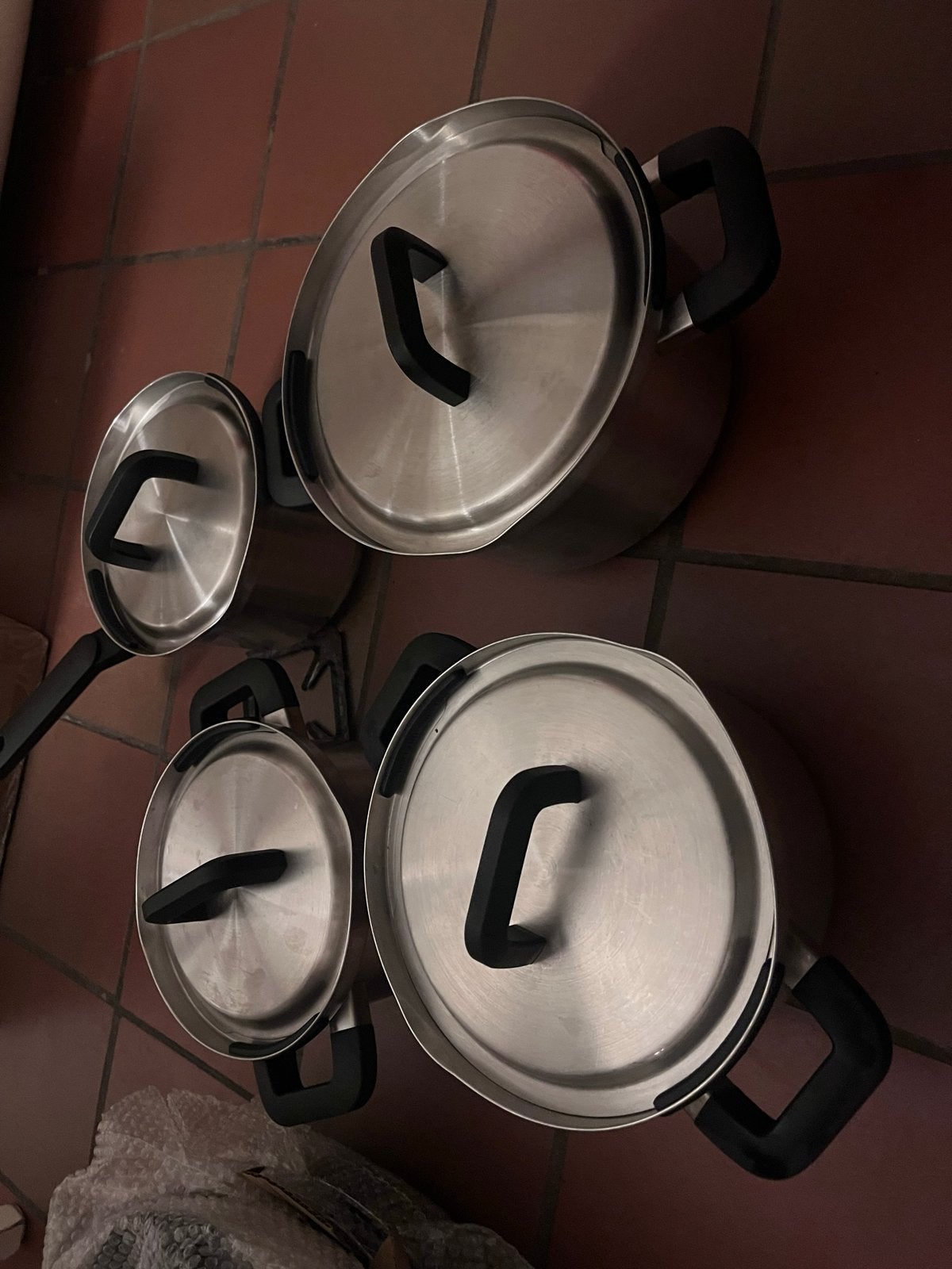 Diverse pannen: kookpannen, koekenpannen en meer, Huis en Inrichting, Koekenpan, Gebruikt, Met deksel, Ophalen of Verzenden