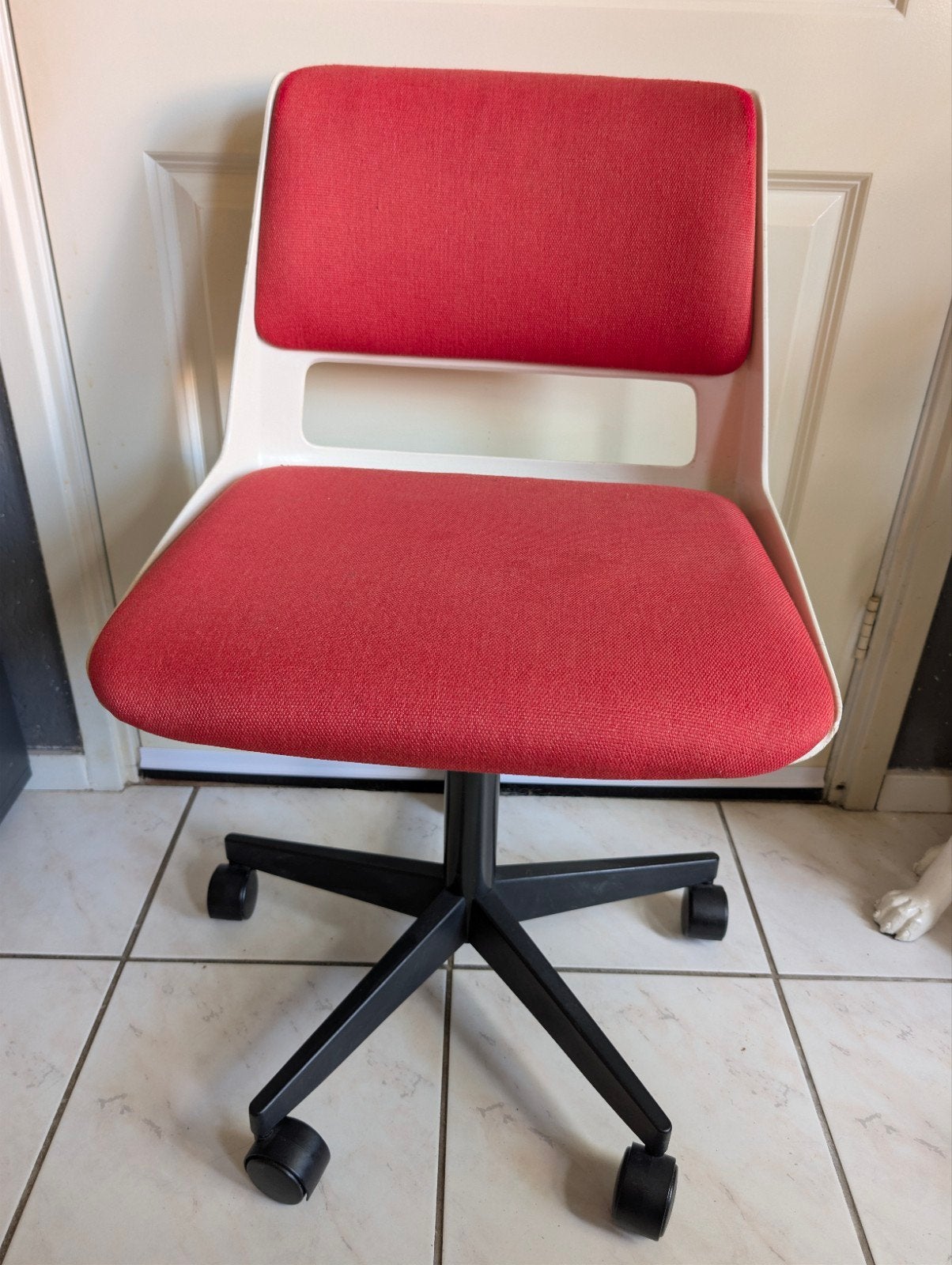 Vintage Gispen 2533 BZ Andre Cordemeyer Bureaustoel - Rood/W, Ophalen, Gebruikt, Rood, Bureaustoel