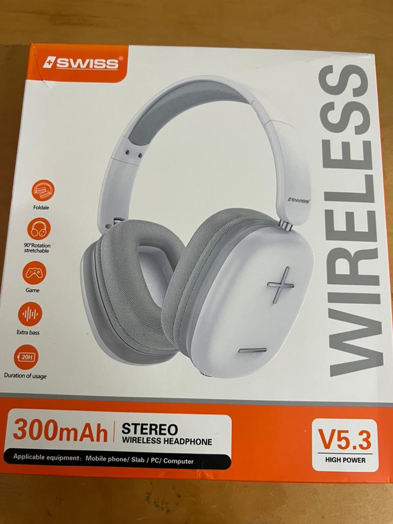 SWISS Draadloze Hoofdtelefoon - Nieuw in Doos, Audio, Tv en Foto, Koptelefoons, Overige merken, Nieuw, Ophalen of Verzenden, Over oor (circumaural)