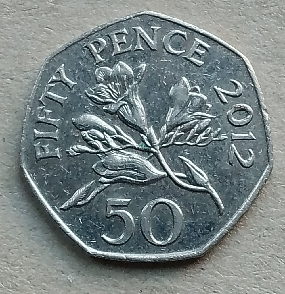 Guernsey, 50 pence 2012, Ophalen of Verzenden, Overige landen, Losse munt