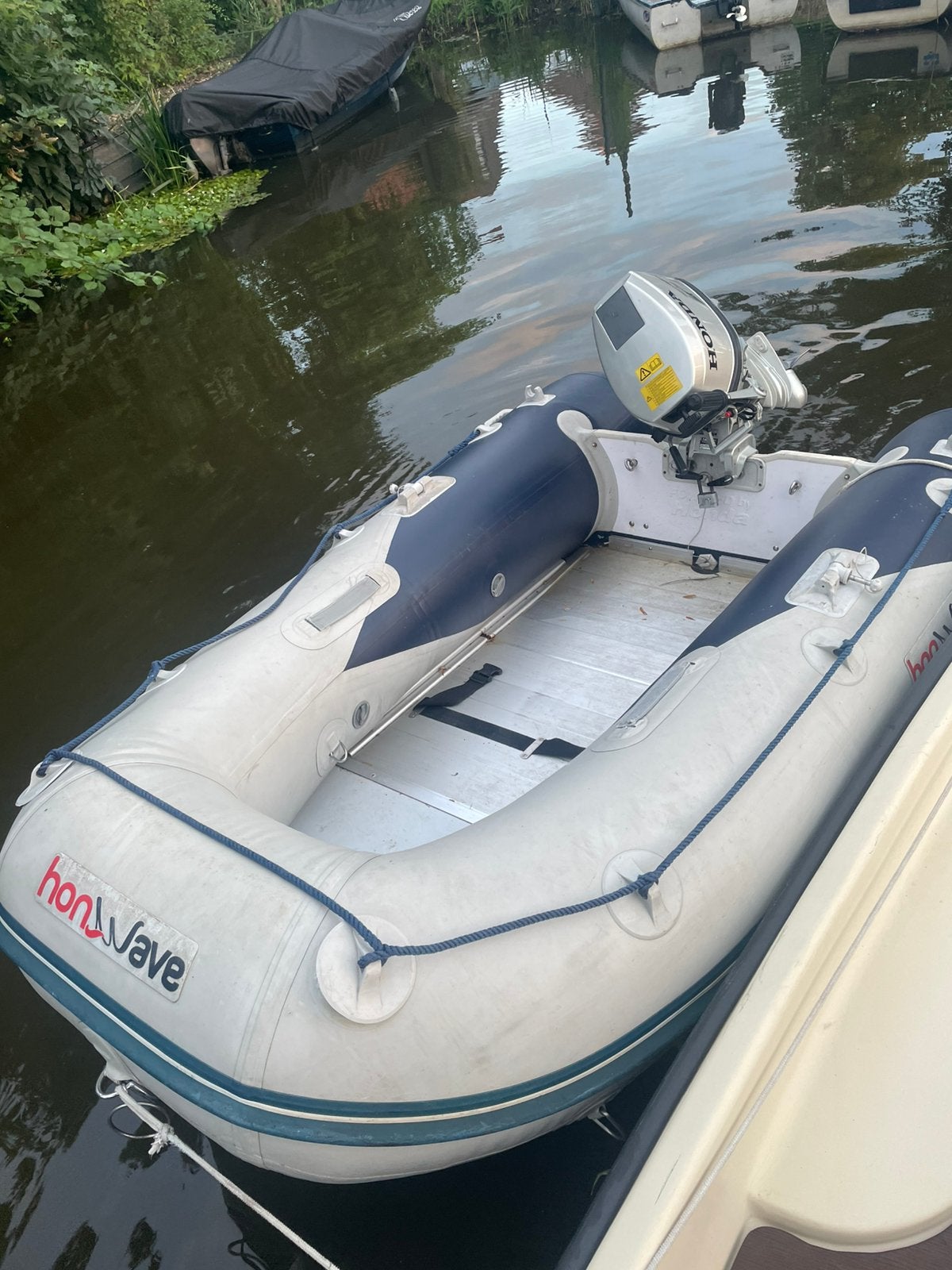 Leuke rubberboot met 5pk honda moter, Ophalen, Gebruikt