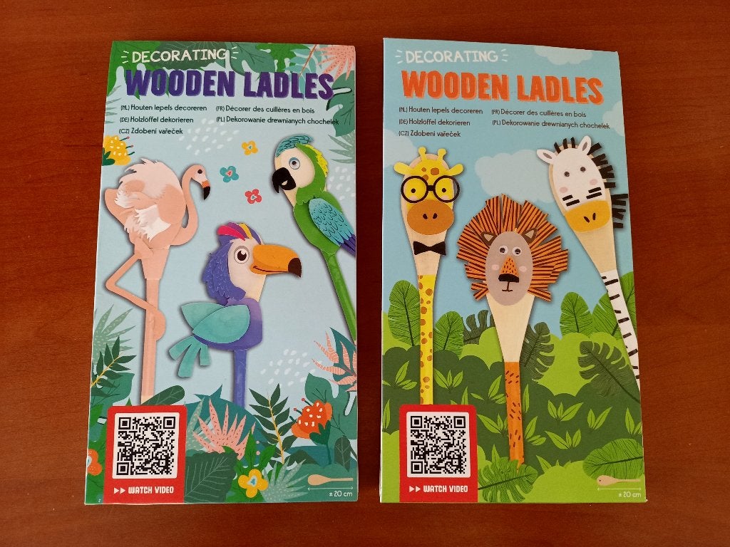 2 setjes houten pollepels om te versieren - nieuw, Ophalen, Nieuw, Knutselset