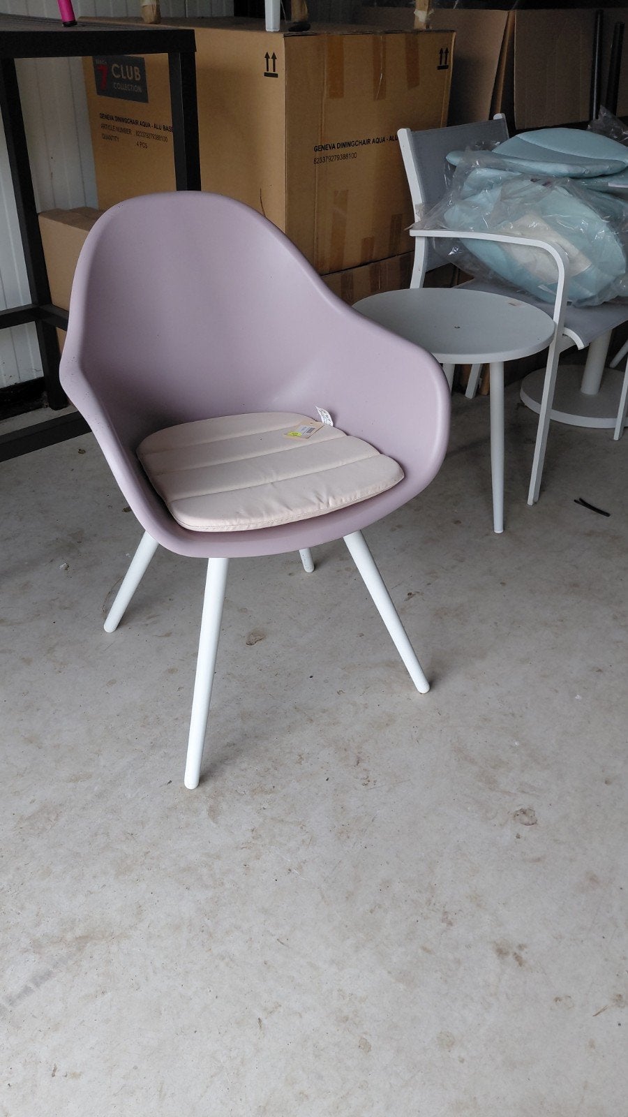 4 Nieuwe Stoelen Oud Roze met Kussens - Binnen/Buiten, Nieuw, Ophalen of Verzenden, Vier, Modern, Veelzijdig