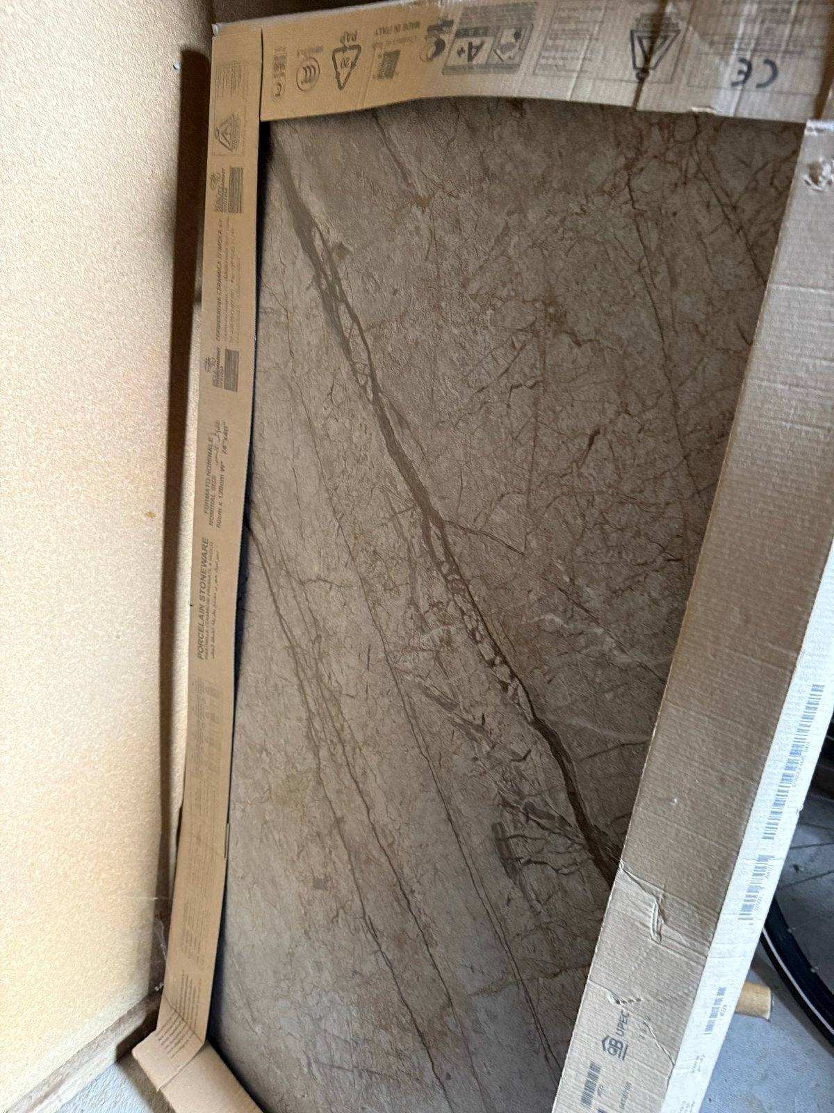 2 Nieuwe Tegels 120x60 cm - WC Renovatie Overgebleven, Ophalen, 60 cm of meer, Nieuw, Minder dan 5 m²